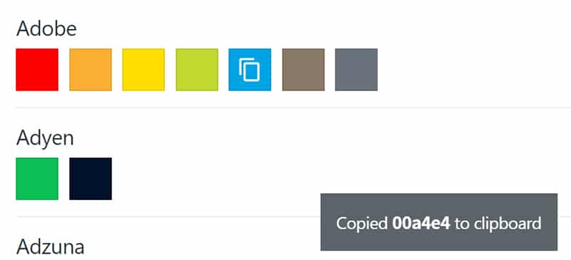 BrandColors 獲得色號的方法