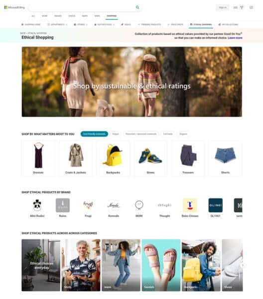 Ethical Shopping hub 網站