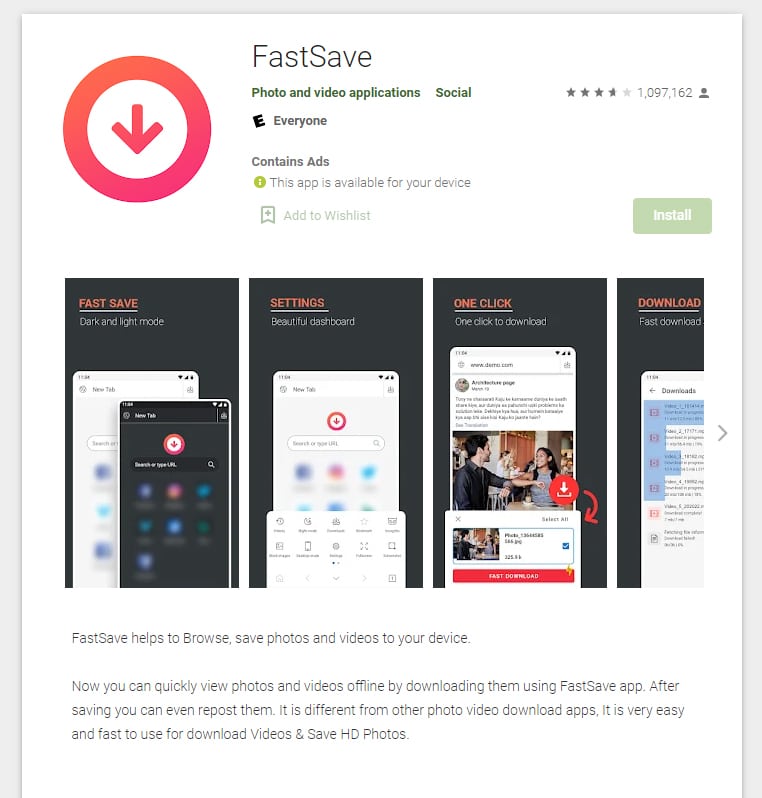 IG照片下載的應用程式-FastSave