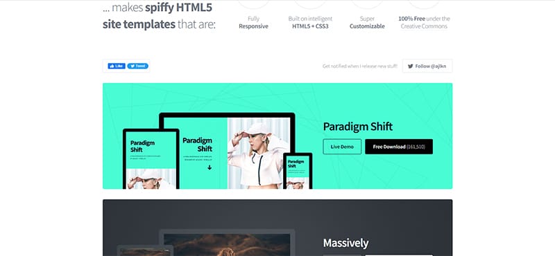 html5up 網頁模板位置。