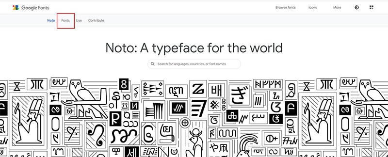 思源黑體 在Google font的位置