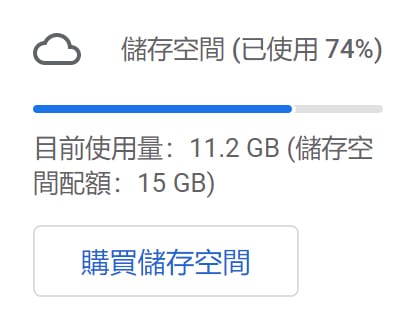 Google 雲端預設空間。
